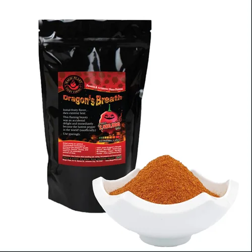 Vista 4 de Magic Plant Dragon's Breath - Cápsulas enteras de pimienta - 1/2 oz, chiles rojos secos intensamente en caliente - 1.2M a 2M+ SHU, sin aditivos