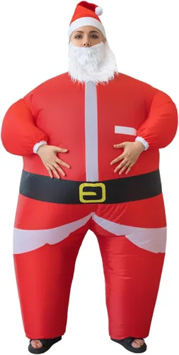 Vista 5 de BERVYOSW Disfraz inflable de Navidad para adultos, divertidos disfraces de Halloween para hombres y mujeres, fiestas de vacaciones, cosplay