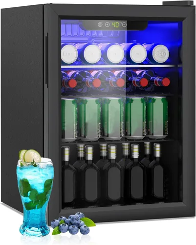 Vista 13 de Mini Refrigerador Compacto de 24 Latas/0.9 Pies Cúbicos para Refrescos, Bebidas, Cerveza o Vino, Pequeño Refrigerador Enfriador de Bebidas Portátil