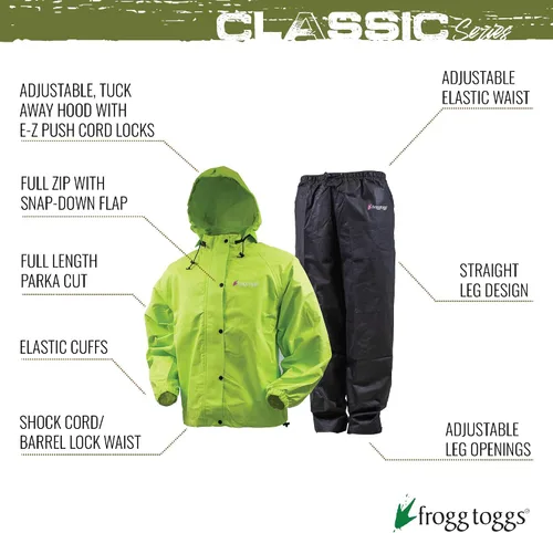 Vista 2 de FROGG TOGGS Traje de lluvia clásico impermeable transpirable para mujer