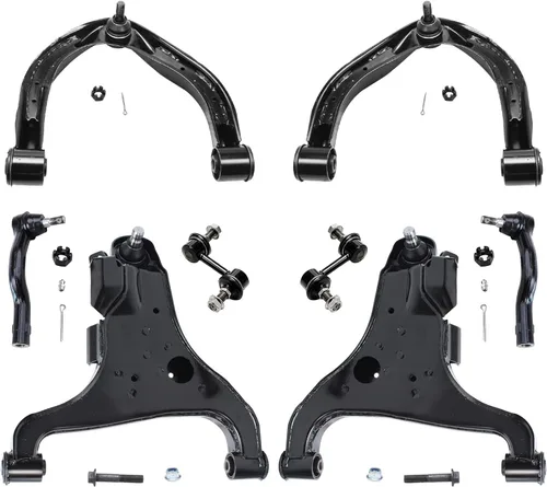 Vista 220 de Detroit Axle - Kit de brazos de control de extremo de 8 piezas para Toyota 2001-2003 Highlander 2002-2003 Camry Lexus ES300, 2 conjuntos de brazos