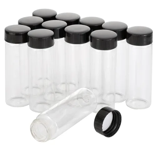 Vista 14 de 20pcs Colección de Muestra Líquida Borwn Botellas de Vidrio Frascos Tapón Tornillo Capacidad 0.1 fl oz Ámbar