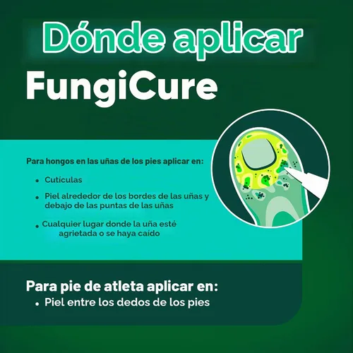 Vista 7 de FUNGICURE Gel Líquido Medicado - Fuerza Máxima 0.35 Onzas Líquidas Cures fungal infections & kills 6 types of fungus. Clinically proven
