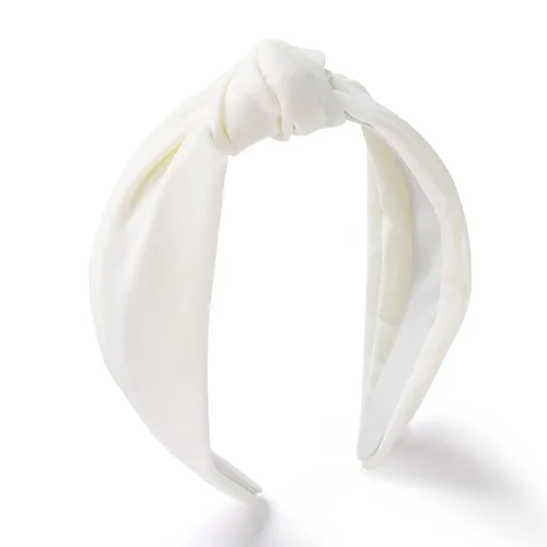 Vista 16 de Diadema para mujeres, diadema ancha anudada, banda elástica para el cabello de yoga, accesorios de moda para el cabello para mujeres (Beige)
