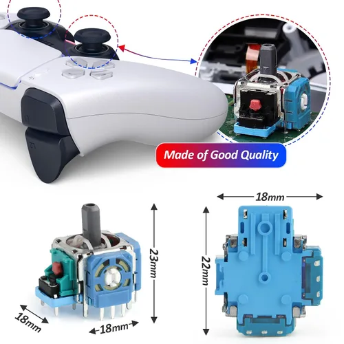Vista 5 de for PS5 Joysticks Replacement for Sony PlayStation 5 PS5 Controller Joystick Replacement for PS5 Analog Stick Replacement Module Potentiometer for