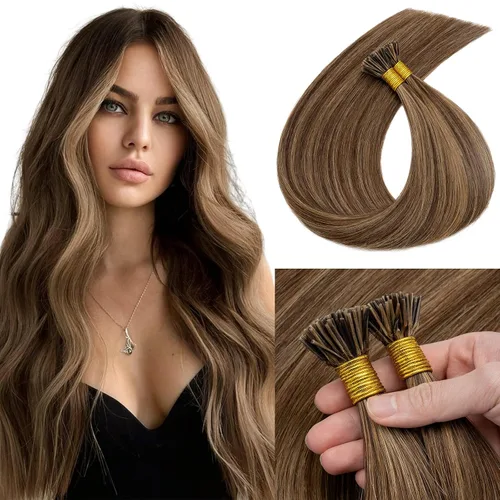 Vista 20 de MY-LADY Microlink - Extensiones de cabello humano con microcuentas de 14 pulgadas, extensiones de cabello rubio con micro bucle, extensiones