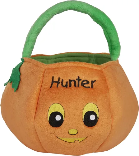 Vista 3 de Personalization Universe Pumpkin Pal - Bolsa de peluche bordada para truco o trato