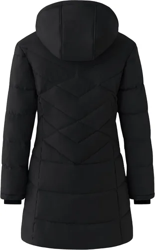 Vista 2 de Wantdo Chaqueta acolchada de invierno para mujer, abrigo hinchado, chaquetas acolchadas abrigadas de invierno