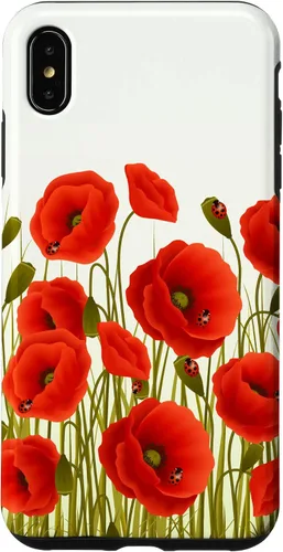 Vista 10 de iPhone 13 Rojo Amapolas Flores En Un Campo Caso