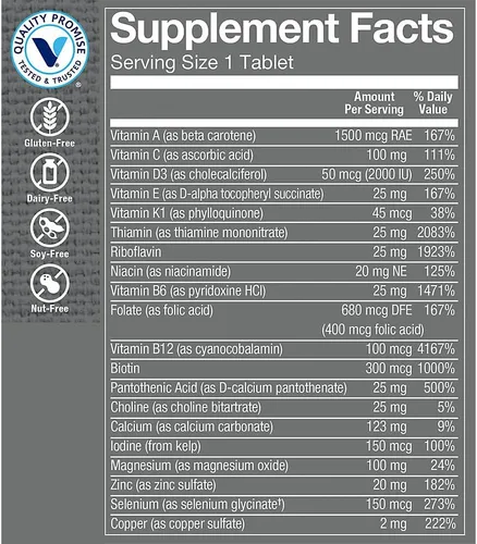 Vista 3 de The Vitamin Shoppe One Daily Multivitamínico para hombre, mezcla energética y antioxidante, suplemento multimineral diario para una salud óptima