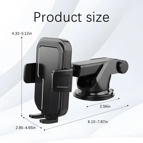 Vista 2 de Mandark - Soporte para teléfono celular de coche, soporte giratorio para rejilla de ventilación con base de ventosa, soporte para smartphones