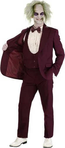 Vista 4 de Fun Costumes Beetlejuice - Chaleco de traje de boda para hombre
