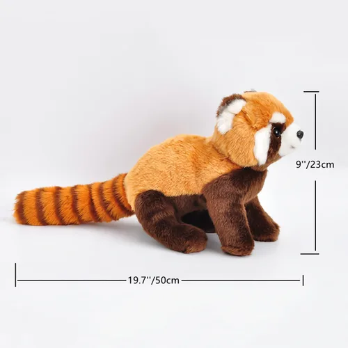 Vista 3 de Juguete de peluche Ailurus Fulgens de 19.7 pulgadas con panda rojo
