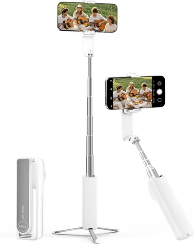 Vista 7 de Palo selfie con control remoto inalámbrico – Palo selfie portátil para iPhone y Android, soporte plegable ligero para teléfono celular