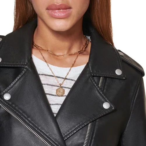 Vista 5 de Levi's Women's Belted Faux Leather Moto Jacket (Regular & Plus Size)