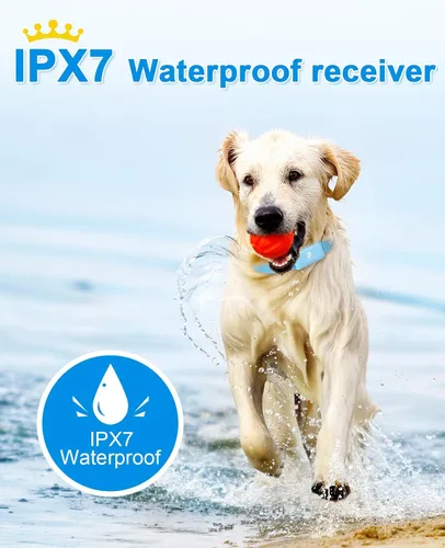 Vista 3 de Bousnic Collar de Choque para Perros - Collar de Entrenamiento Eléctrico para Perros, Impermeable, Recargable con Control Remoto para Perros