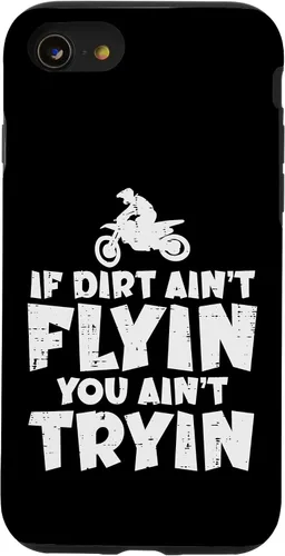 Vista 13 de Carcasa para iPhone 15 If Dirt Aint Flyin You Aint Tryin Dirt Bike Motocross Biker