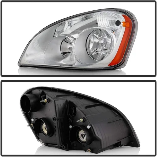 Vista 2 de ACANII - Para [modelo halógeno] 2008-2017 Freightliner Cascadia Chrome Housing Faros Faros Conjunto Conjunto Izquierdo+Derecho