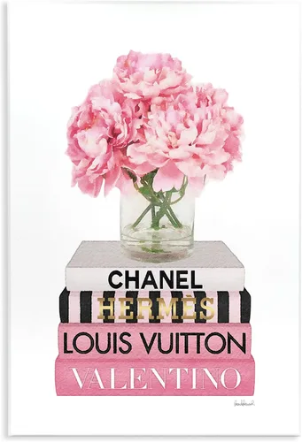 Vista 13 de Estantería de tacón rosa, placa de pared con impresión montada de 10 x 15 Stupell Industries · Por Amanda Greenwood · Acento glamuroso de moda