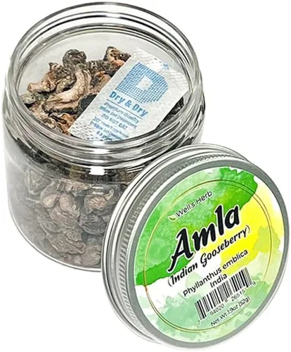 Vista 2 de Well's - Hierba amla seca para infusión de aceite capilar, 100% puro, 1.9 onzas