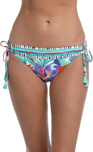 Vista 15 de La Blanca Parte inferior de bikini hipster con lazo lateral para mujer Negro/ Luces de la ciudad