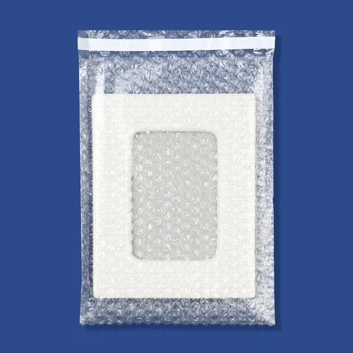 Vista 5 de 50 bolsas de burbujas autoadhesivas transparentes de 12 x 15.5 The Boxery