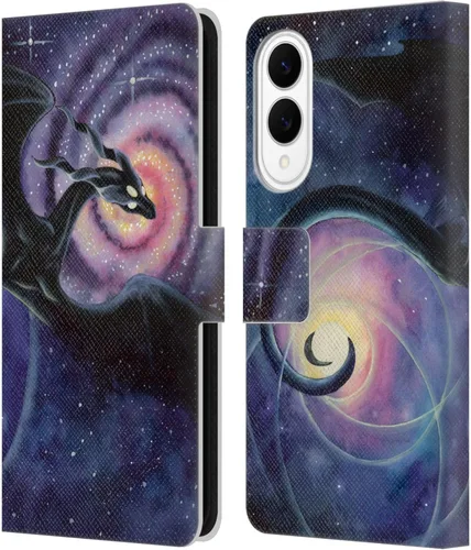 Vista 241 de Head Case Designs Officially Licensed Carla Morrow Galactic Entrancement Dragons Leather Wallet Case Compatible with Samsung Galaxy A07 4G