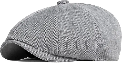 Vista 13 de DIYDECAL Gorra de Newsboy para hombre, 8 paneles, mezcla de algodón, sombrero de golf plano Ivy Gatsby Cabbie Caqui
