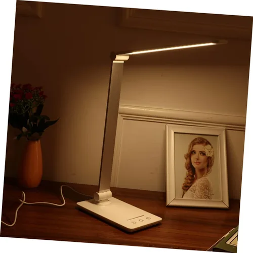 Vista 7 de Uonlytech Lámpara LED de escritorio para ojos con control táctil recargable, modos de brillo, diseño para el hogar, oficina, dormitorio, lectura