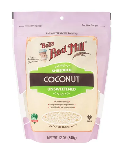 Vista 4 de Bob's Red Mill Coco rallado sin azúcar, bolsa de 12 onzas
