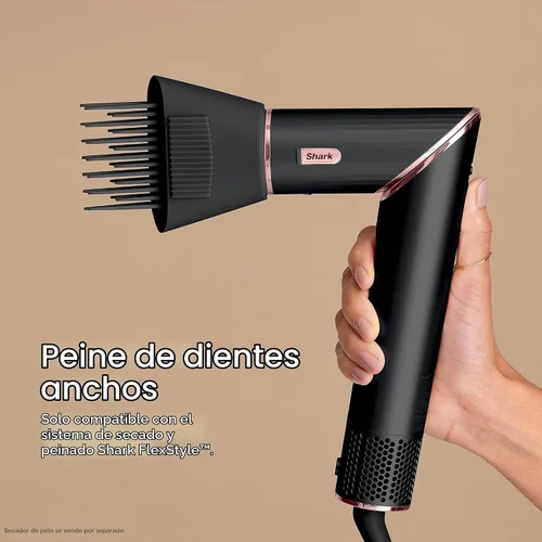 Vista 5 de Shark FlexStyle XSKHD4WTCB - Peine de dientes anchos, color negro