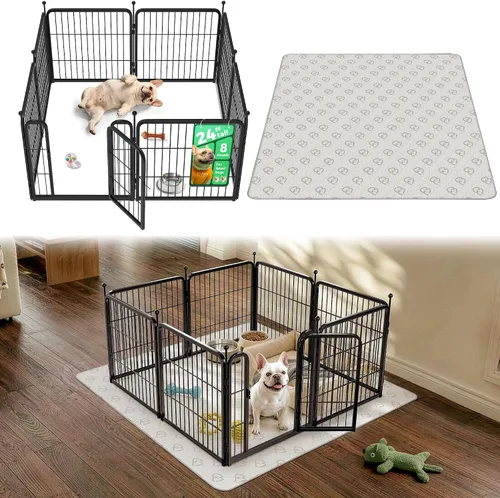 Vista 47 de FXW Rollick - Corralito para perros para patio, campamento con casa rodante, patentado, 24 pulgadas, 2 paneles Fácil instalación, resistente