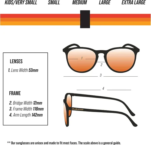 Vista 4 de BluBlocker Hyde Park Sunglasses Nylon Frames, High Resolution Lenses with 100% UV and Blue Light Protection