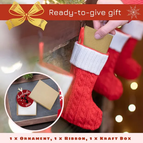 Vista 3 de FOURSTUFF Adornos de Porrista - Regalos de Porrista para Niñas, Noche de Graduados Porristas - Adorno Navideño de Porristas para Niñas Adolescentes
