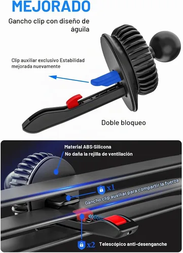Vista 3 de Soporte de tableta para ventilación de coche para dispositivo de 4