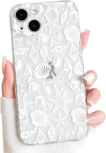 Vista 58 de NITITOP Funda para iPhone 13 Clear Sea Animal - Pez negro Pescado Negro