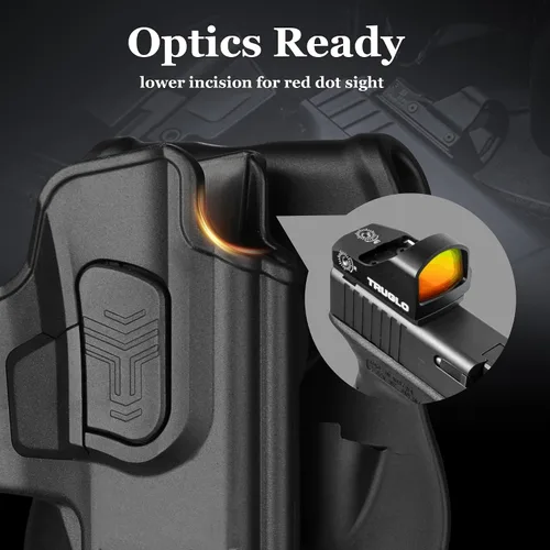 Vista 4 de M&P Shield EZ - Funda OWB para S&W MP9 Shield EZ / MP380 Shield EZ (no compatible con Crimson Trace RED LASERGUARD), mano derecha
