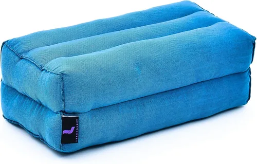 Vista 9 de Leewadee Bloque de yoga - Cojín de suelo para práctica de yoga, cojín de asiento de meditación para entrenamientos llenos de kapok CBT1 - Azul