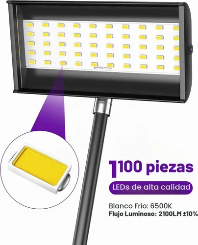 Vista 2 de HitLights Luces para ferias comerciales Pantalla LED e iluminación de brazo de exposición, luces de feria conectables incluidas abrazaderas Negro