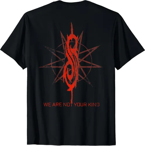 Vista 2 de Slipknot Camiseta oficial con parche rojo We Are Not Your Kind, Negro, S