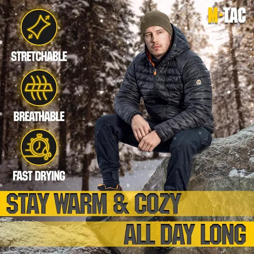 Vista 2 de M-Tac Gorra de reloj de forro polar - Gorro táctico de invierno con Slimtex
