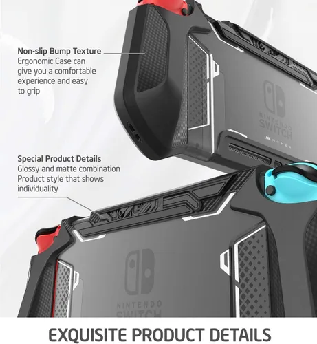 Vista 6 de Mumba - Funda compatible acoplable con Nintendo Switch, Blade Series de poliuretano termoplástico con agarre ergonómico y cómodo
