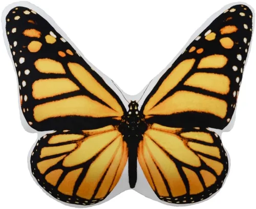 Vista 13 de JWH Almohada decorativa de mariposa 3D, almohada de animales estética, de peluche, funda de almohada con estampado de bonito cojín para cama, sofá
