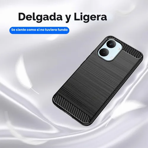 Vista 7 de Funda diseñada para Xiaomi Poco X8 Pro Max, TPU flexible [textura cepillada] [antideslizante] protección militar a prueba de golpes, funda delgada