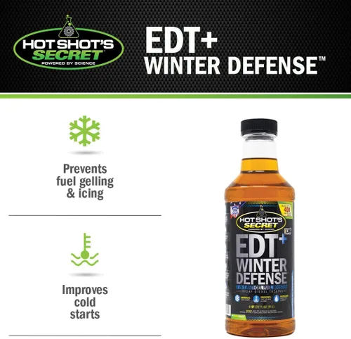 Vista 3 de Hot Shot's Secret EDT+ Winter Defense, aditivo de combustible diésel 7 en 1 anti-gel Previene la gelificación, protege el sistema de combustible