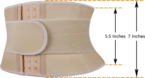 Vista 3 de Atbuty Entrenadores de cintura de torso corto para mujer, corsé debajo del busto, de látex, faja deportiva de reloj de arena