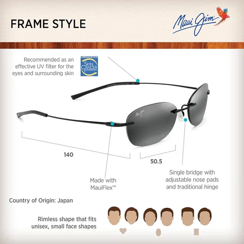 Vista 6 de Maui Jim Gafas de sol polarizadas Aki Aki para hombre y mujer