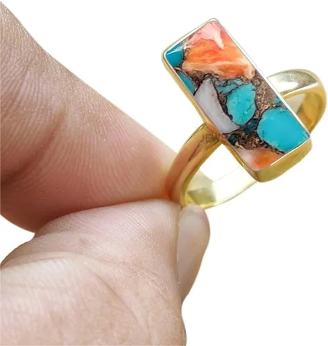 Vista 45 de Anillo de plata de ley maciza superpuesta de oro amarillo de 18 quilates para mujer, anillo de compromiso de plata esterlina, juego de bisel