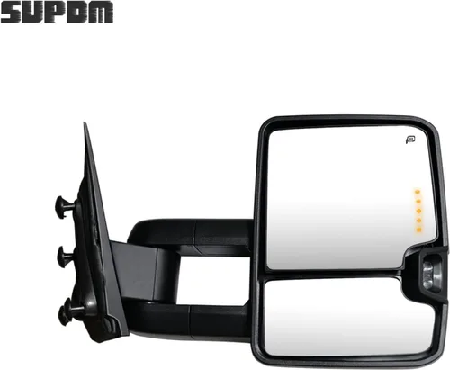 Vista 3 de Espejos de remolque compatibles con Chevy Silverado GMC Sierra 1500 2500 HD 3500 HD de 2014 2015 2016 2017 2018, con señales de giro ajustadas