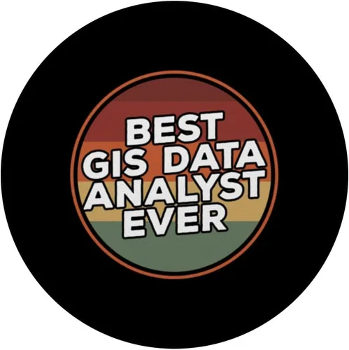 Vista 3 de Vintage Best GIS Data Analyst Ever PopSockets Standard PopGrip